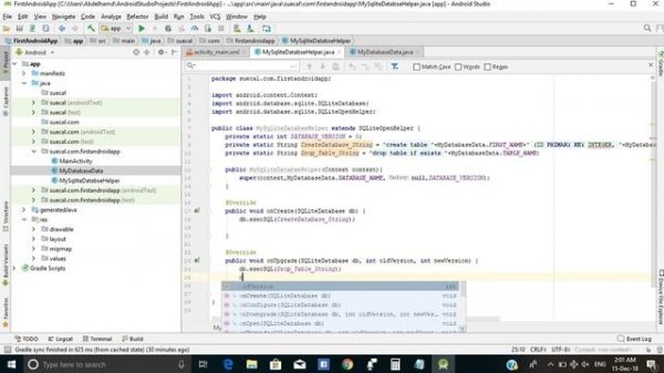 Sqlite Database in Android Device Monitor Android Studio 3.2