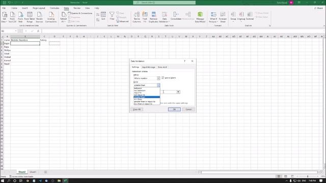 Advance Excel 14 | Set Restriction: Data Validation (1) Numbers And Decimals Using Screen-Reader смотреть онлайн