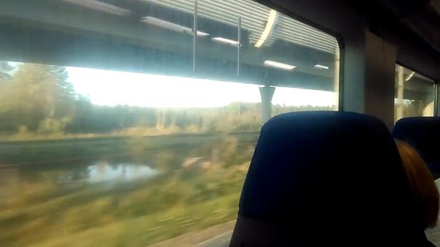 Электропоезд "Ласточка" делает 150 км/ч по городу Санкт-Петербургу смотреть онлайн