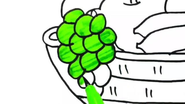 Drawing and coloring a fruit bowl for kids - bolalar uchun mevalarni chizish смотреть онлайн