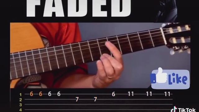 Faded guitar fingerstyle tutorial смотреть онлайн