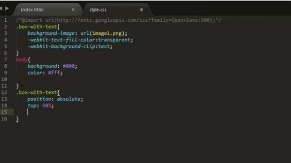 background-clip text effect-CSS Tutorial -HTML&CSS
