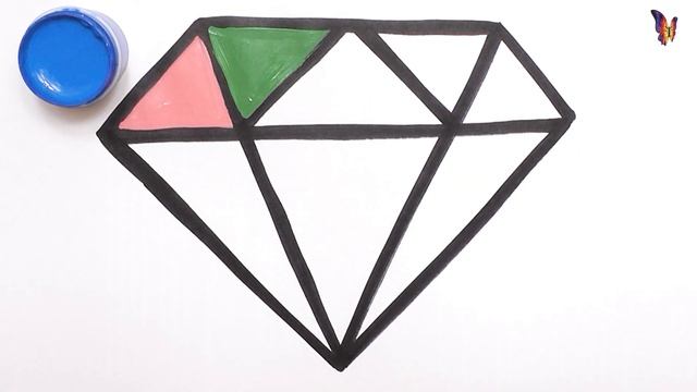 Как нарисовать БРИЛЛИАНТ / мультик раскраска БРИЛЛИАНТ для детей / Раскраски малышам смотреть онлайн