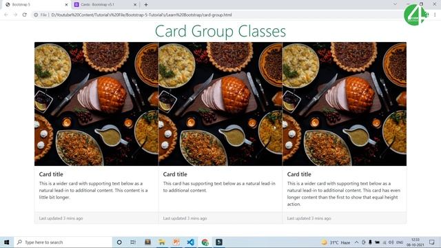 Bootstrap Tutorial In Hindi | Bootstrap 5 Card Group Class Tutorial | Bootstrap 5 Tutorial In Hindi смотреть онлайн