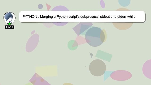 PYTHON : Merging a Python script's subprocess' stdout and stderr while keeping them distinguishable смотреть онлайн
