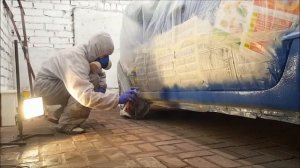 Покраска порогов, в гаражных условиях, своими руками.