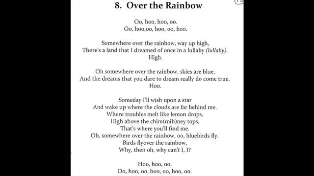 8 Over the Rainbow-lyric video смотреть онлайн