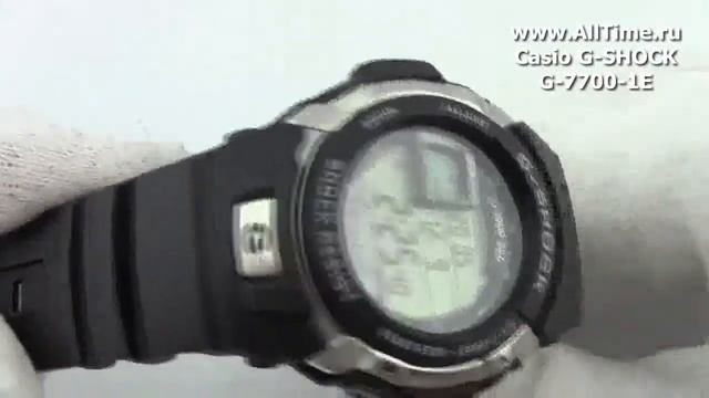 Обзор. Мужские наручные японские часы Casio G-SHOCK G-7700-1E смотреть онлайн