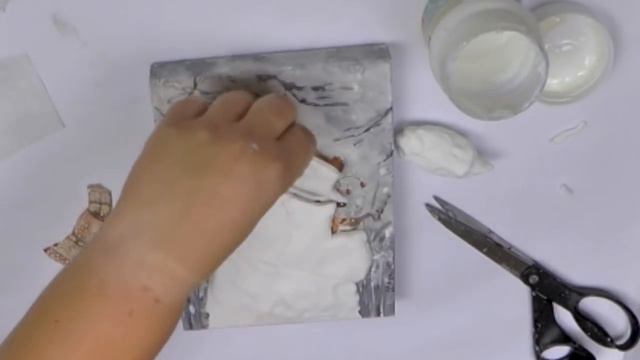 Decoupage Bałwanek 3D Na Desce -  DIY Tutorial