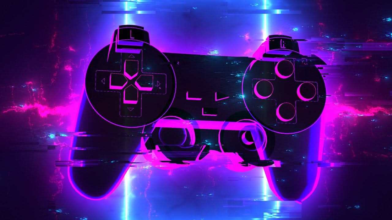 Анимированный фон: геймпад в стиле киберпанк смотреть онлайн