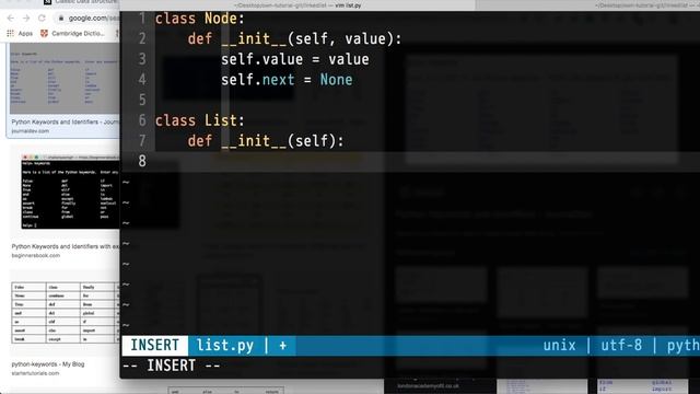 Simple Linked List - Object oriented programming in Python смотреть онлайн
