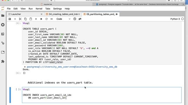 Mastering SQL - Postgresql - Partitioning Tables and Indexes - List Partitioning смотреть онлайн