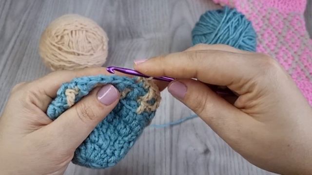 Великолепный ленивый ЖАККАРД крючком. Подробный МК