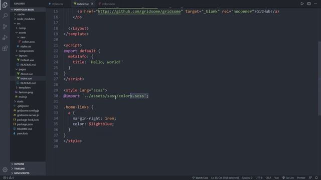 Configuring Sass - Static Website w/ Blog Using Vue JS & Gridsome [#4] смотреть онлайн