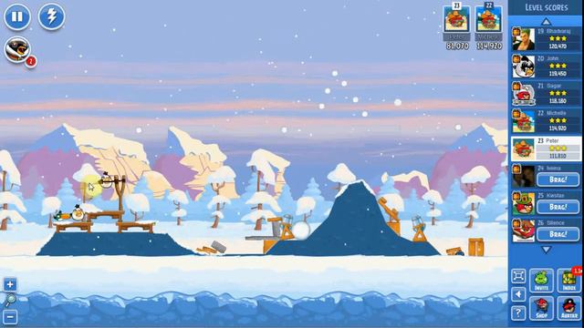 Angry Birds Friends Winter Tournament 2 week 30 level 3 no power up 118,080 highscore смотреть онлайн