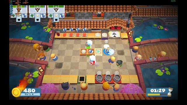 Overcooked 2 stage 1-2, 3 player story mode смотреть онлайн