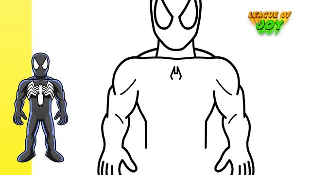 How to DRAW SYMBIOTE SPIDER-MAN step by step смотреть онлайн