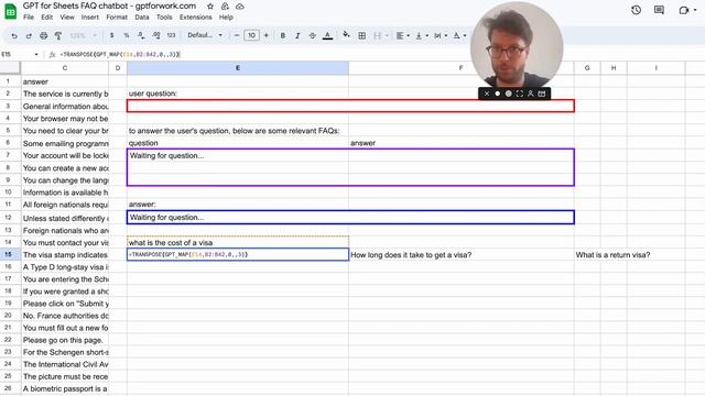 Create an interactive FAQ with GPT for Sheets смотреть онлайн