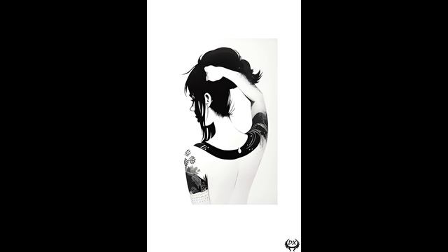 ai art Stable Diffusion DeMiTriX Tattoo sketch girl - DeMiTriX - Depressurization смотреть онлайн