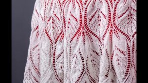 Роскошная вязаная спицами скатерть /tablecloth