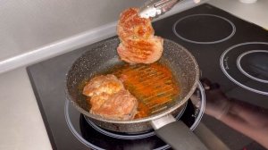 Как приготовить сочный свиной стейк  на сковороде-гриль.