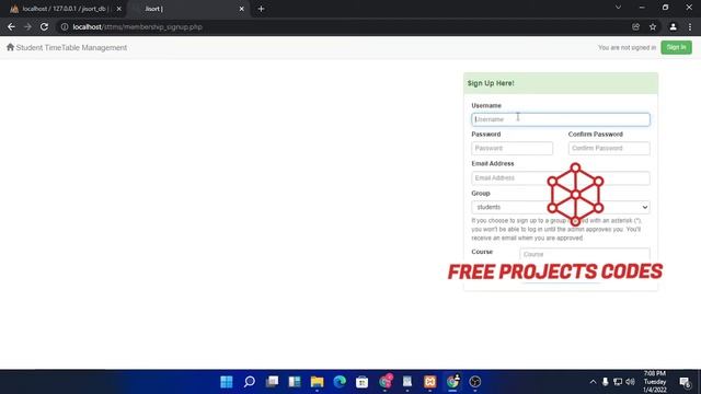 student timetable generator in PHP, CSS and JavaScript with source code download for free. смотреть онлайн