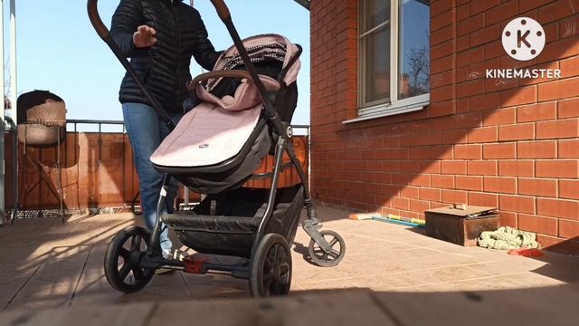 Обзор коляски трансформер 2 в 1 фирмы Happy baby, нежно розового цвета смотреть онлайн