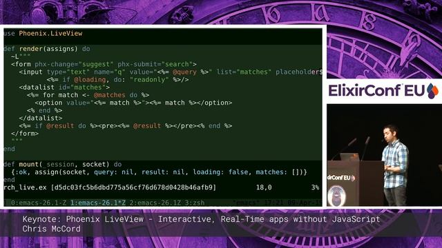 Chris McCord - Keynote: Phoenix LiveView - Interactive Apps without Javascript - ElixirConf EU 2019 смотреть онлайн