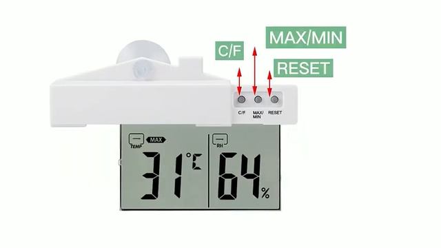 Термометр гигрометр на окно, двусторонний на присосках для дома, офиса, террариума смотреть онлайн