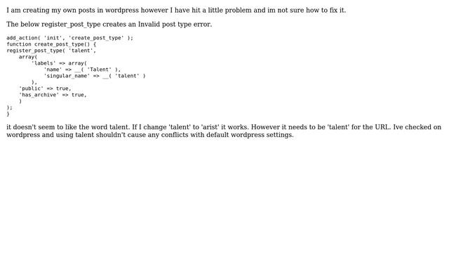 Wordpress: Wordpress register_post_type Invalid post type (2 Solutions!!) смотреть онлайн