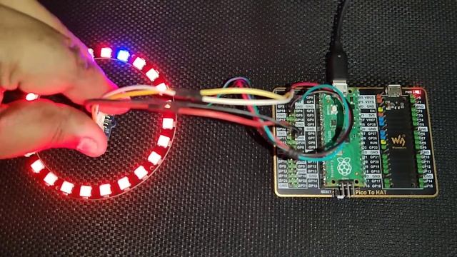 RP2040 Raspberry PI PICO - Digital Compass With HMC5883L And 24 LED NeoPixel (WS2812) Ring