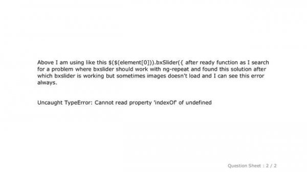 HTML : bxslider directive throwing error `Uncaught TypeError: Cannot read property 'indexOf' of und
