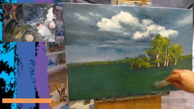 ? ХуДоЖнИкИ | Перед грозой | Пейзаж маслом | Александр Григорьев смотреть онлайн