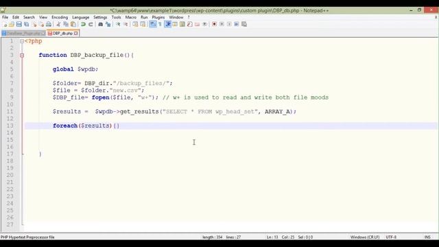 WordPress Plugin Development - How To Export WordPress Database In CSV File - Part 12 смотреть онлайн