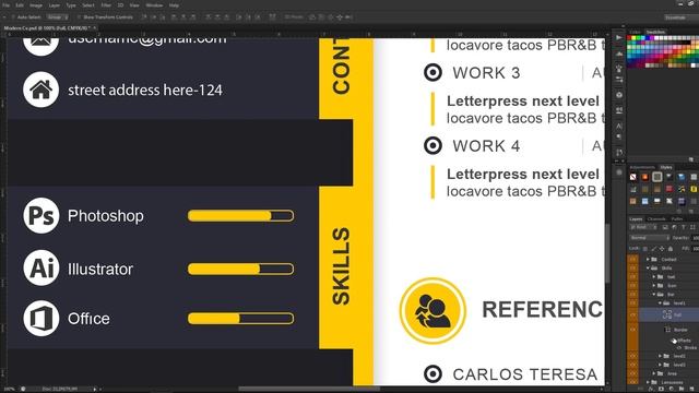 Awesome Orange Resume Design in Microsoft Word Adobe Photoshop | CV Template смотреть онлайн