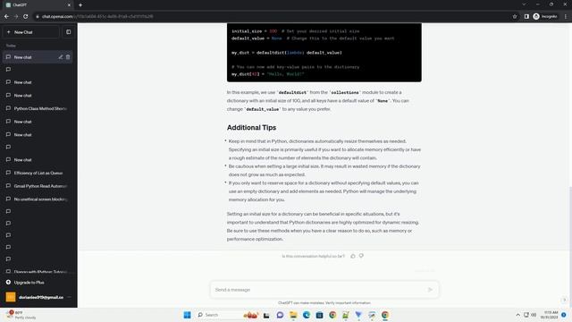 How to set initial size for a dictionary in Python смотреть онлайн