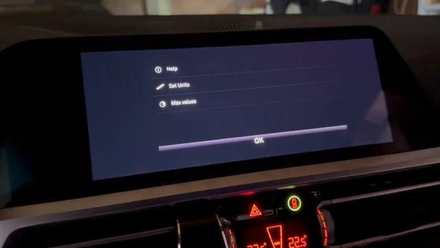 BMW M Performance Drive Analyser On Screen In Car