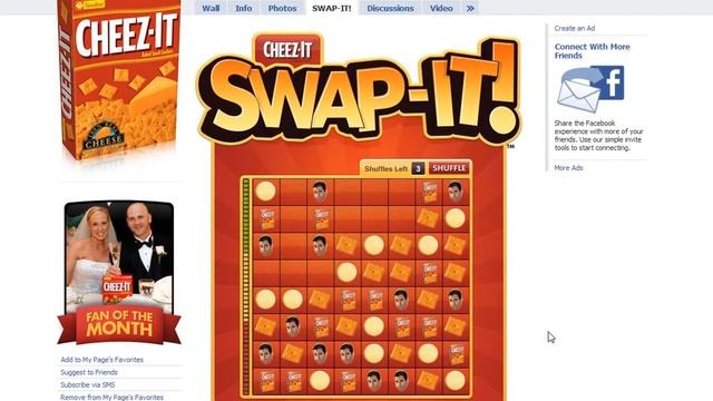 Cheez-It Facebook Game Swap-It смотреть онлайн