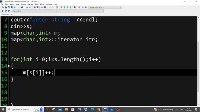 C++ program to count and find frequency of each character in string tutorial смотреть онлайн