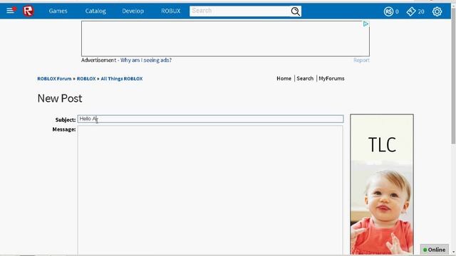 ROBLOX- How to post a thread/forum смотреть онлайн