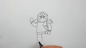 Как Нарисовать Ниндзяго Синий Ниндзя Джей - Рисуем Лего Ниндзяго поэтапно