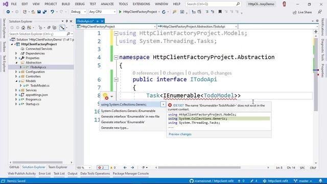 Using HttpClientFactory and Refit with .NET Core APIs (EN-US) смотреть онлайн