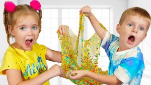 НЕ ПОДЕЛИЛИ СЛАЙМ ! Папа Запретил все ЛИЗУНЫ... Лера Бу