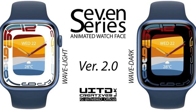 Seven Series WAVE-LIGHT and WAVE-DARK watch face - join the Light side or Dark side (links below) смотреть онлайн