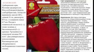 Перец сладкий Агаповский