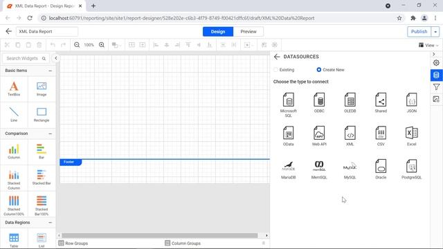 How To Connect XML Data To A Report