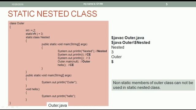 Inner (Nested) Class | #7 | Static Nested Class in Java смотреть онлайн