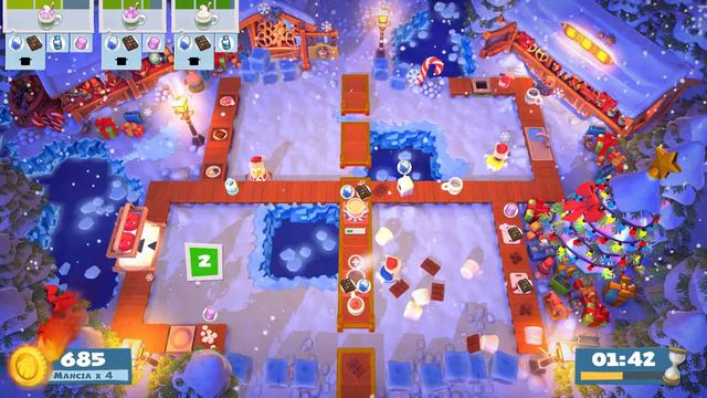 (outdated) Overcooked 2. Christmas 1-3 | 4 players online coop 4 stars | Score: 1665 смотреть онлайн