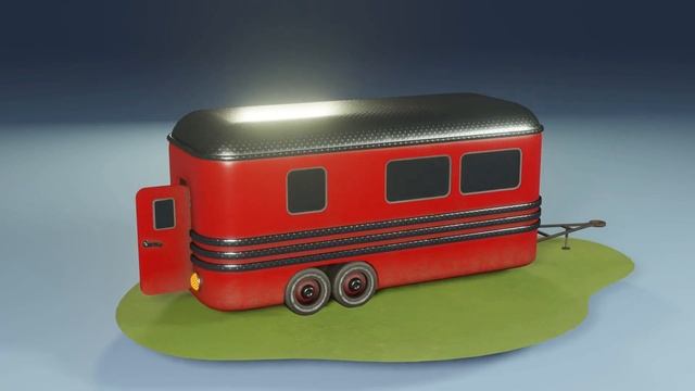 Домик на колесах - анимация в Блендере.A house on wheels - animation in a Blender. смотреть онлайн