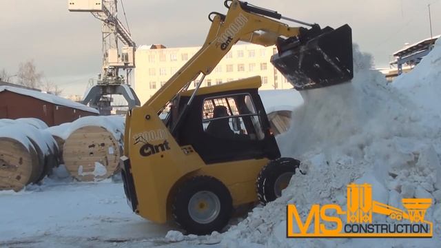 Минипогрузчик ANT-1000 (Россия) с ковшом и отвалом. МС-партс смотреть онлайн